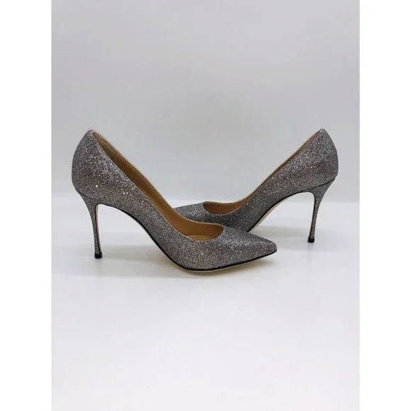 Sergio Rossi Women Godiva Pointed Toe Dress Pump Royal Degrade Silver EU 36 US 6 - Picture 9 of 11